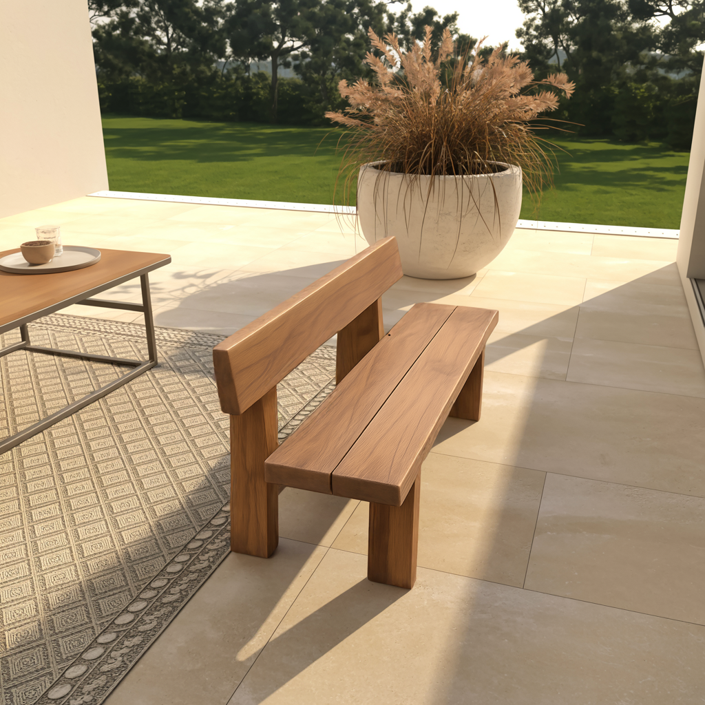 Minimalist Outdoor Garden Bench For Patio Balcony Courtyard Kitchnce