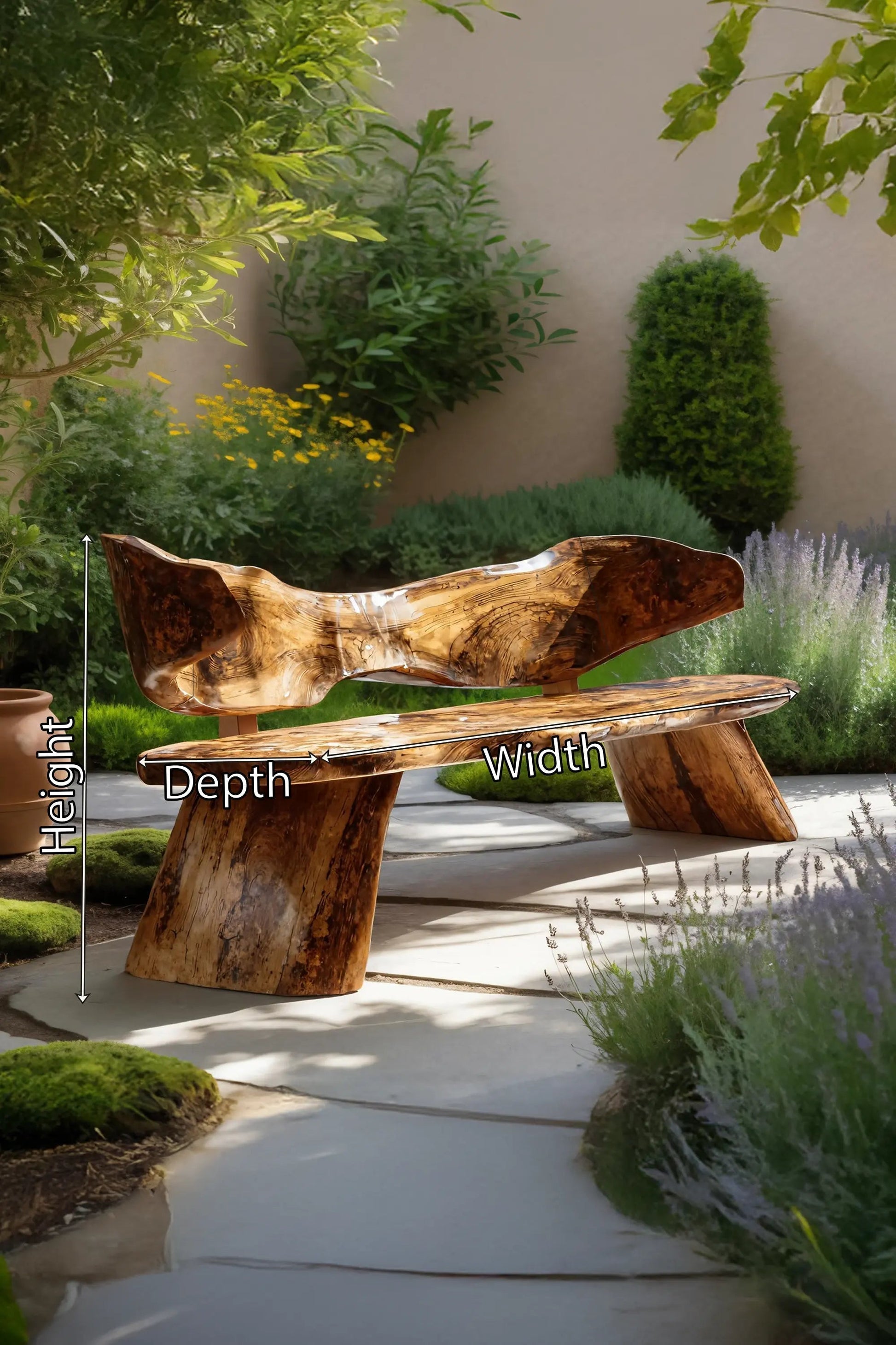 Farmhouse Ergonomic Wood Bench For Backyard Retreat Kitchnce