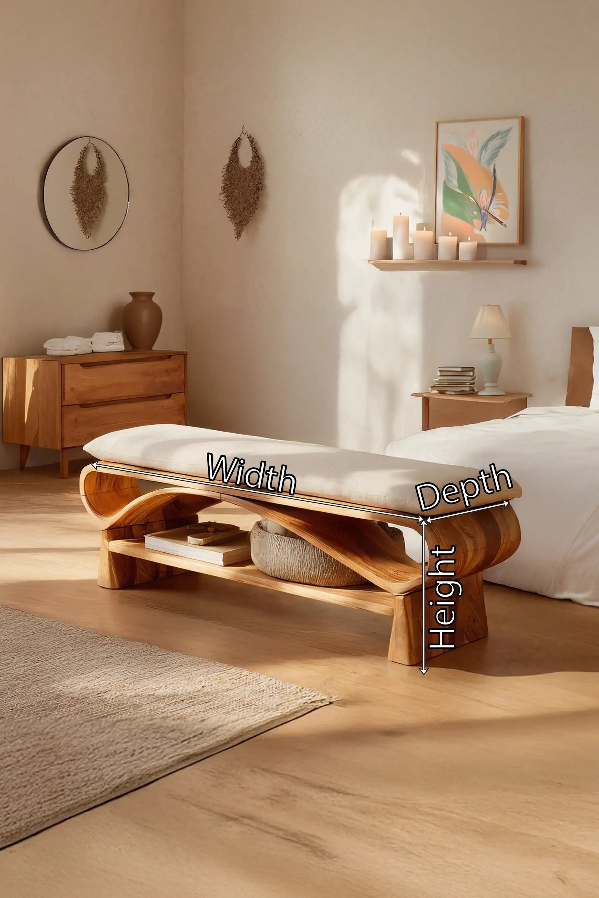 Minimalist Solid Wood Bench For Bedroom Interior Design Kitchnce