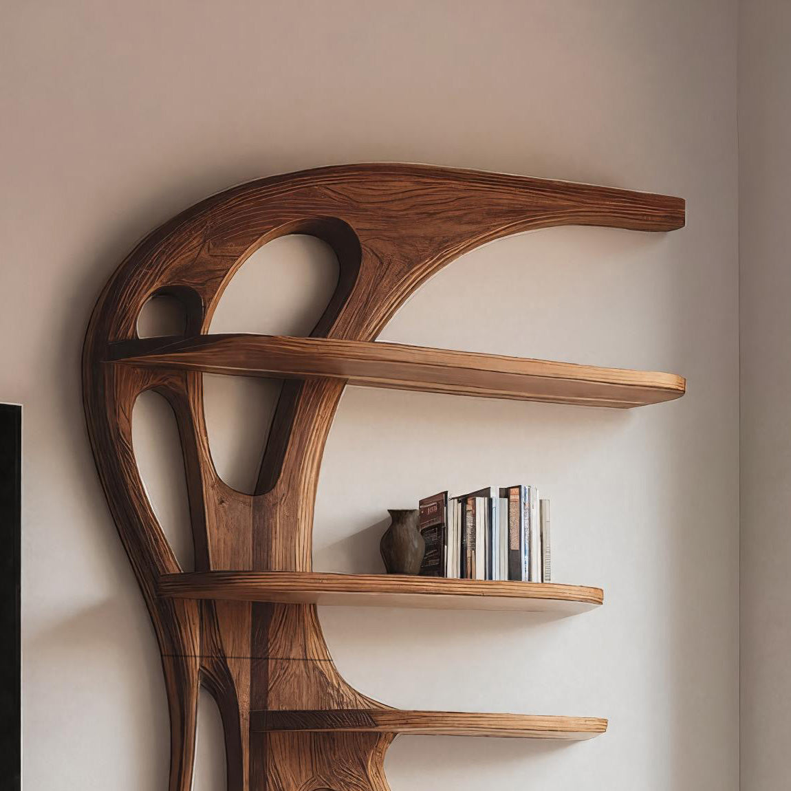 Modern Organic Bookshelf For Living Room Interior Decor Kitchnce