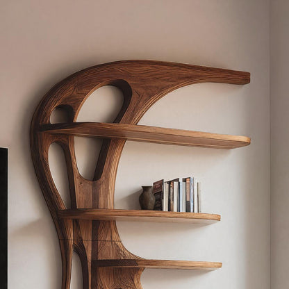 Modern Organic Bookshelf For Living Room Interior Decor Kitchnce