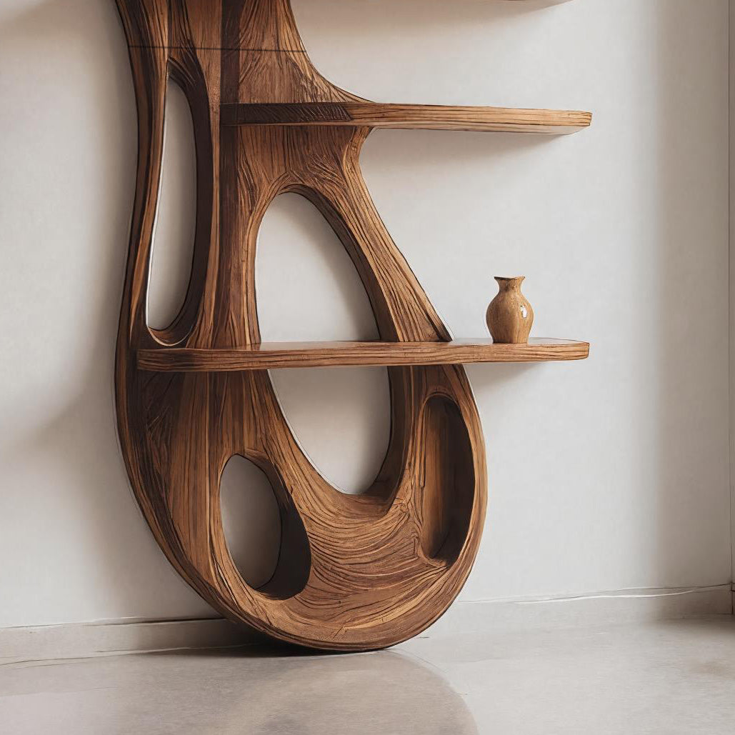 Modern Organic Bookshelf For Living Room Interior Decor Kitchnce