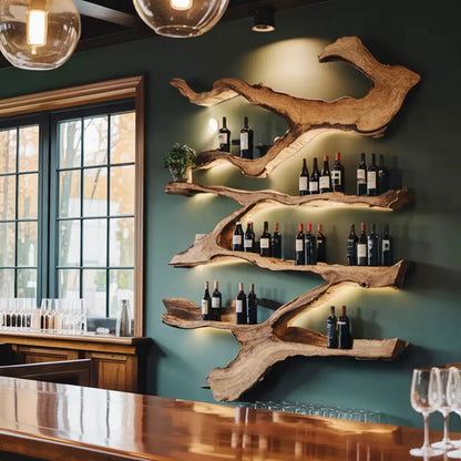 Farmhouse Wine Holder For Furniture Wine Rack Display Kitchnce