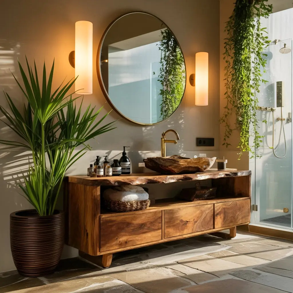 Mid Century Wooden Vanity For Bathroom Wall Mount Kitchnce