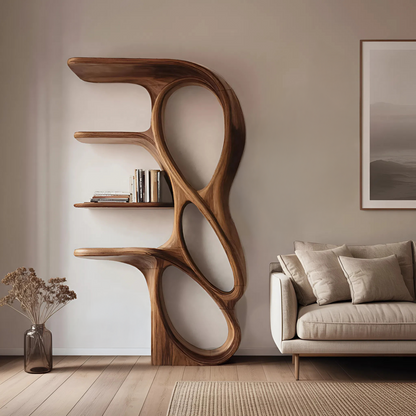 Contemporary Art Bookshelf For Living Room Decor Kitchnce