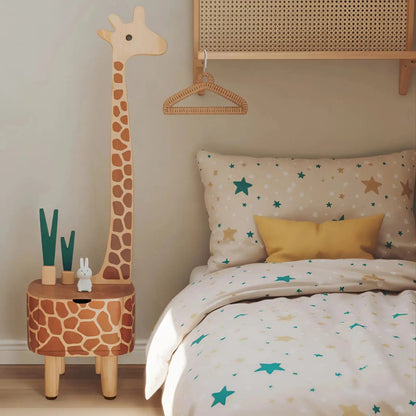 Whimsical Giraffe Nightstand With Drawer For Kids Room And Nursery Kitchnce