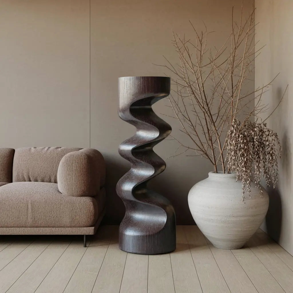 Rustic Wooden Abstract Decor For Living Room Display Kitchnce