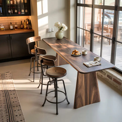 Modern Minimalist Wood Bar Table For Kitchen And Dining Kitchnce