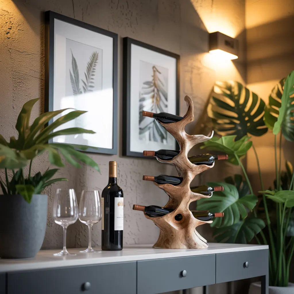 Handcrafted Wine Rack For Furniture Wine Display Unit Kitchnce