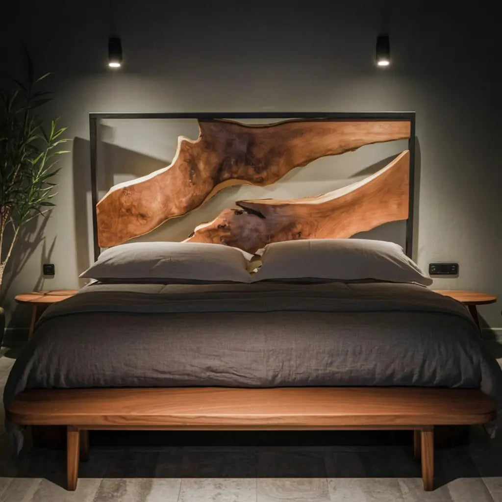 Artistic Live Edge Headboard For Bedroom Centerpiece Kitchnce