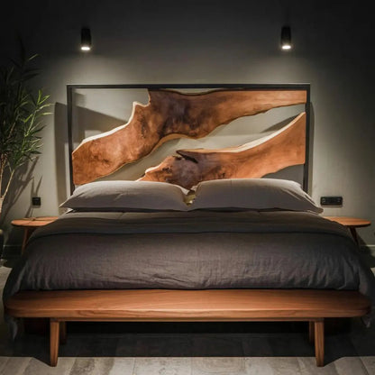 Artistic Live Edge Headboard For Bedroom Centerpiece Kitchnce