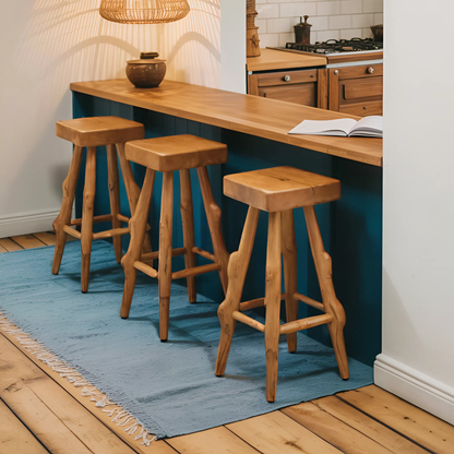 Rustic Handcrafted Bar Stools For Kitchen Or Patio Bar Kitchnce