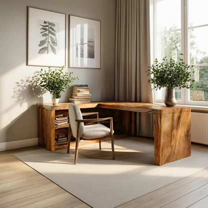 Modern L Shaped Desk For Workspace Kitchnce