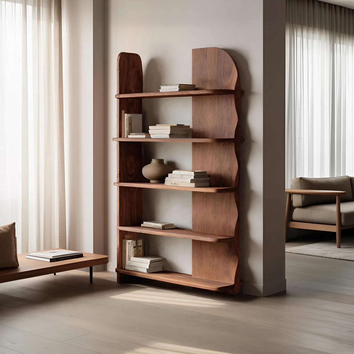 Minimalist Bookcase Sculptural Design For Living Decor Kitchnce