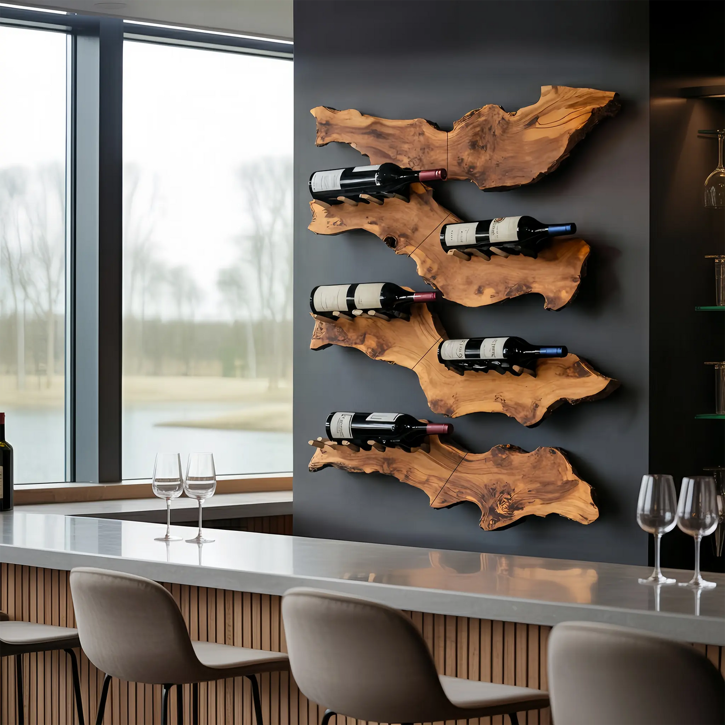 Farmhouse Wooden Wine Holder For Entryway Wine Storage Decor Kitchnce