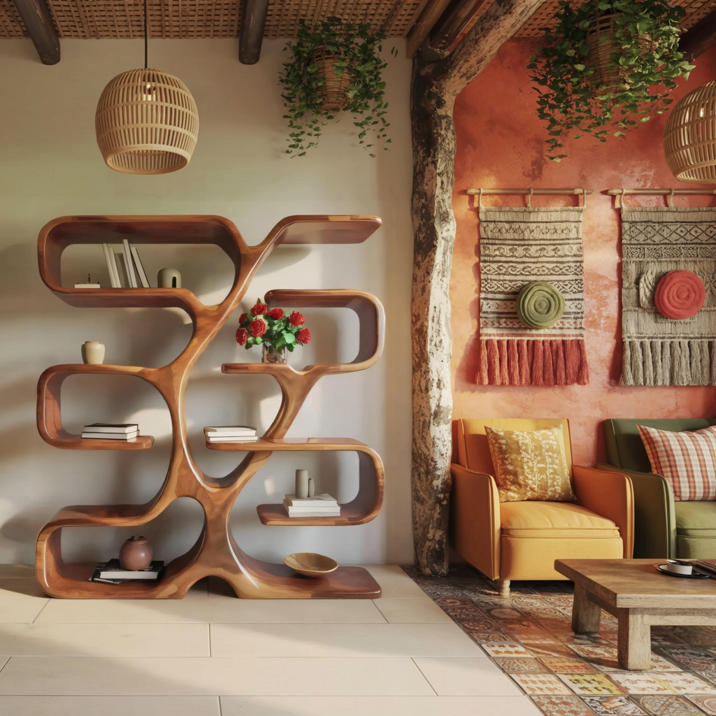 Artistic Bookshelf Display For Living Room Or Home Office Kitchnce