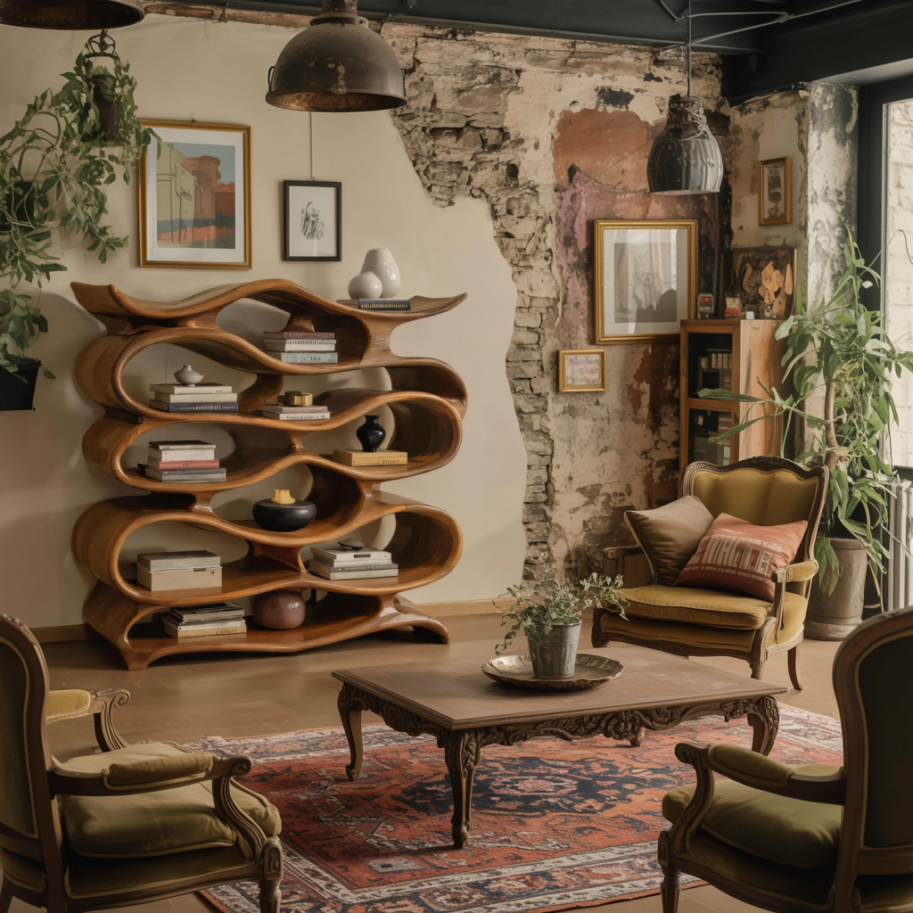 Sculptural Bookshelf Cabinet For Living Room And Office Kitchnce