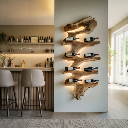 Modern Solid Wood Wine Rack For Living Room Furniture Design Kitchnce