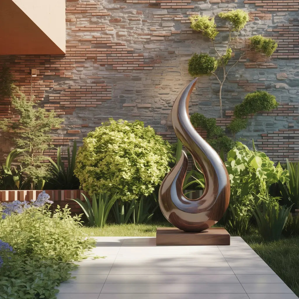 Handcrafted Abstract Sculpture For Outdoor Wall Design Kitchnce