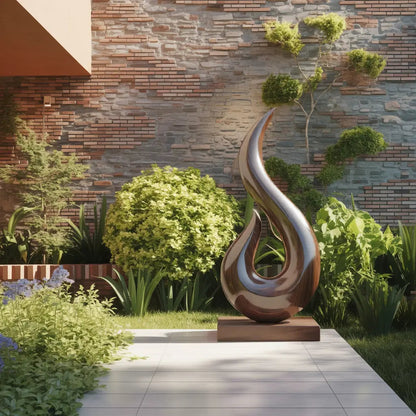Handcrafted Abstract Sculpture For Outdoor Wall Design Kitchnce