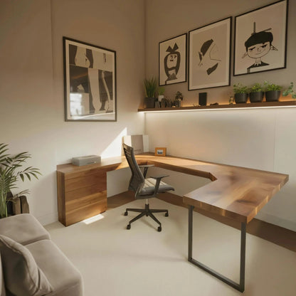 Modern U Shaped Desk For Home Office Use Kitchnce