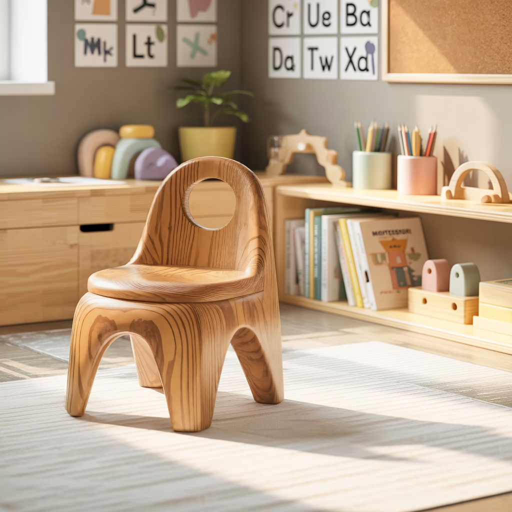 Montessori Toddler Chair Ergonomic Seat Playroom Or Preschool Kitchnce