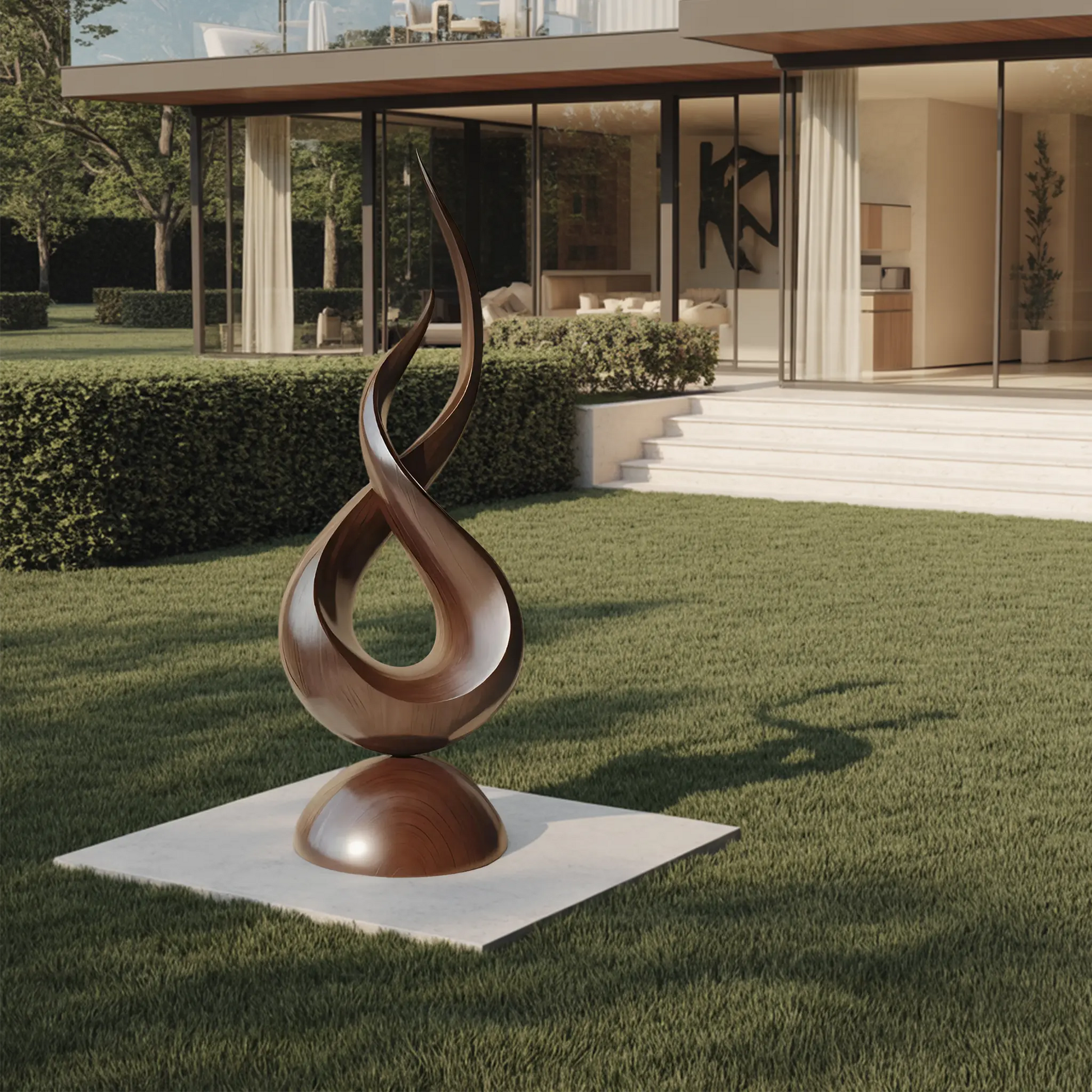 Farmhouse Abstract Sculpture For Garden Outdoor Accent Kitchnce