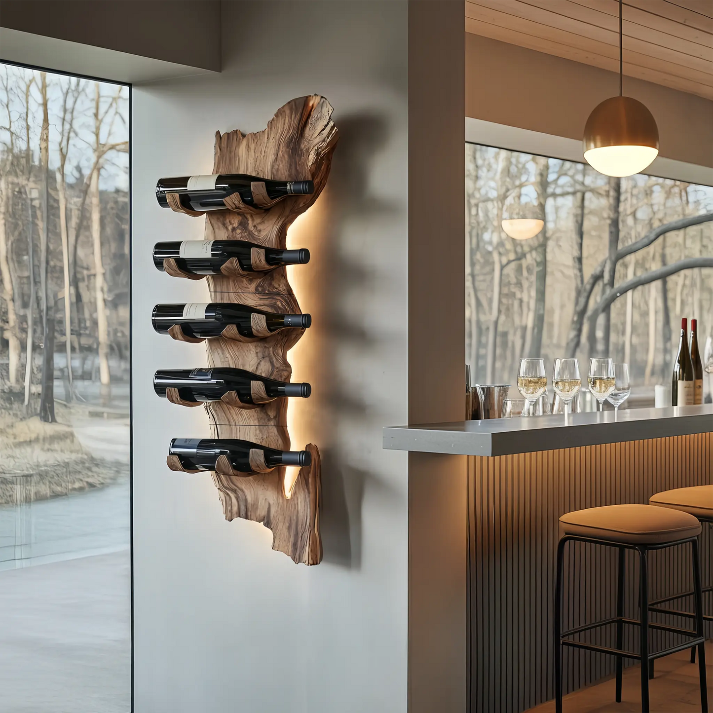 Farmhouse Solid Wood Wine Rack For Rustic Entryway Design Kitchnce