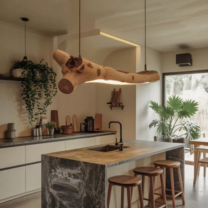 Rustic Hanging Light Fixture Branch Chandelier For Dining Room And Kitchen Island Kitchnce