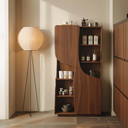 Modern Sculptural Cabinet With Curved Doors For Kitchen And Living Room Kitchnce