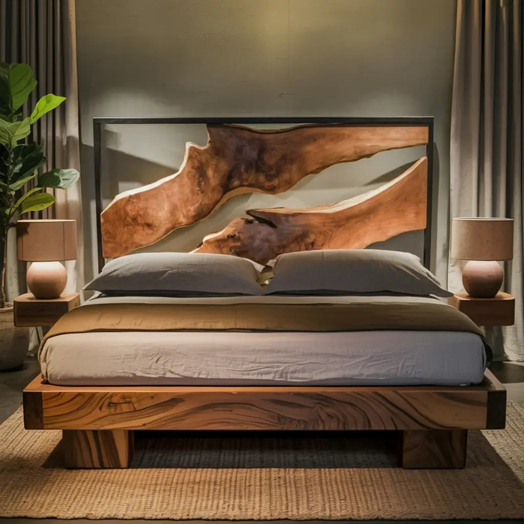 Artistic Live Edge Headboard For Bedroom Centerpiece Kitchnce