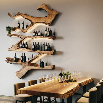 Farmhouse Wine Holder For Furniture Wine Rack Display Kitchnce