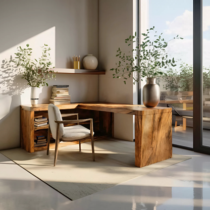 Modern L Shaped Desk For Workspace Kitchnce