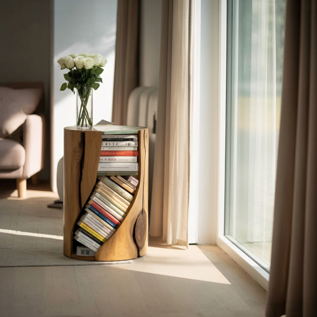 Modern Organic Bookcase With Accent Design For Living Room Kitchnce