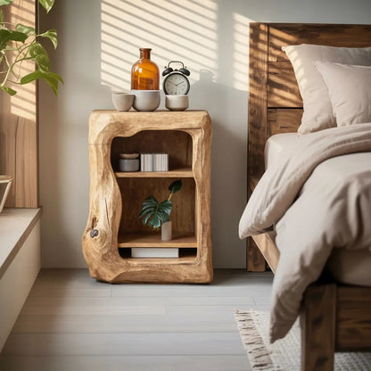 Rustic Wooden Nightstand Bedroom Furniture Essential Kitchnce