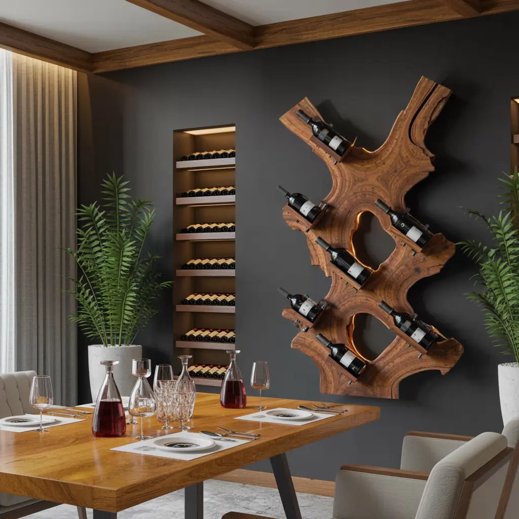 Rustic Wine Stand For Living Room Wood Wine Storage Kitchnce