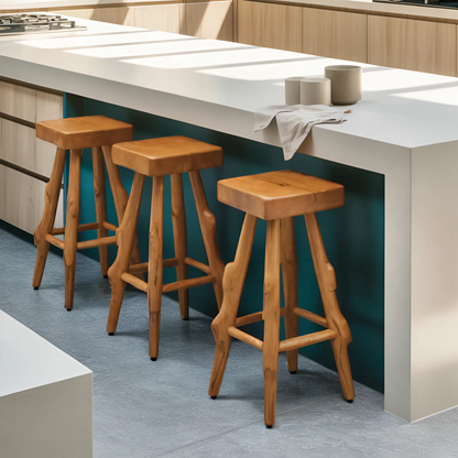 Rustic Handcrafted Bar Stools For Kitchen Or Patio Bar Kitchnce