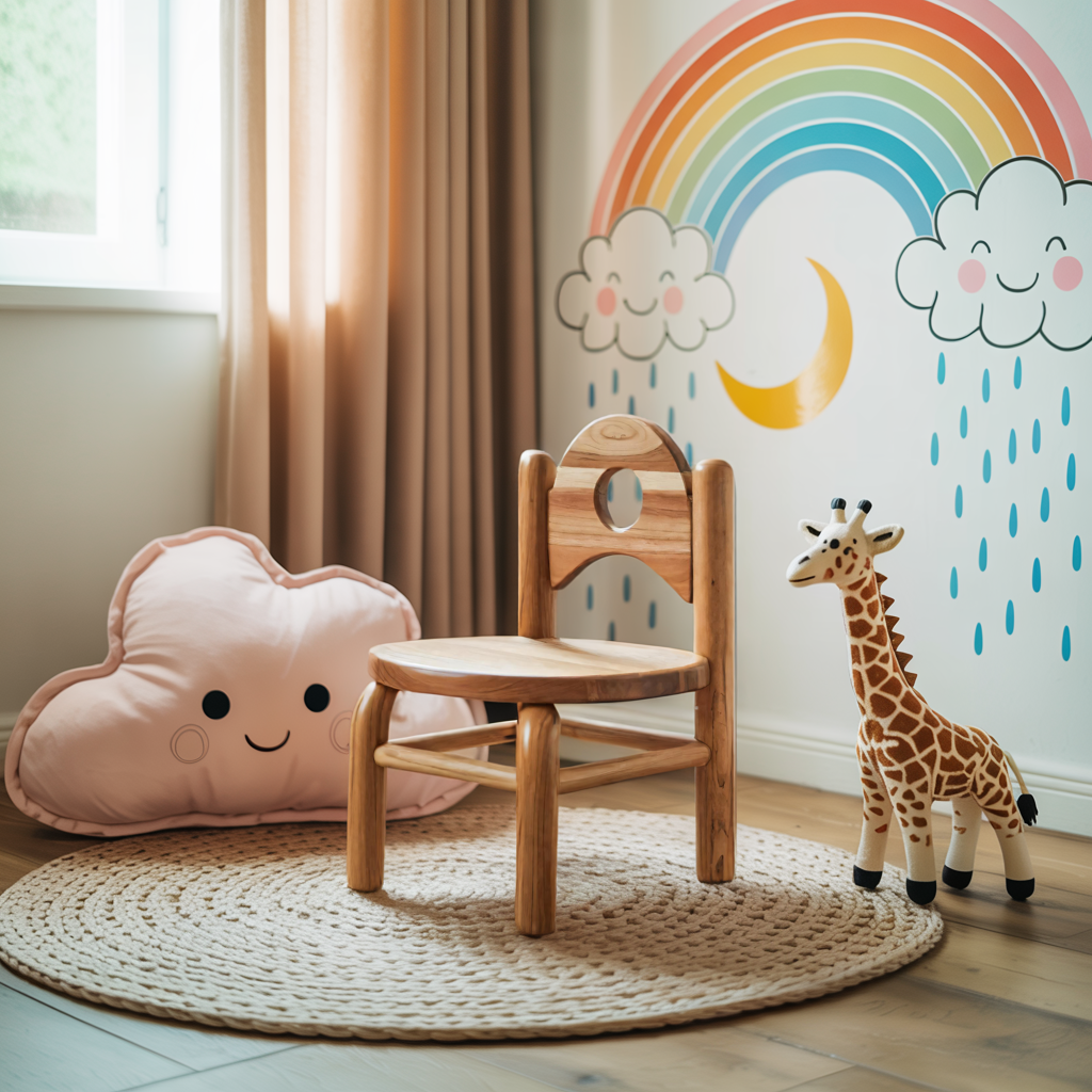 Montessori Toddler Chair With Round Backrest For Playroom Preschool And Nursery Kitchnce