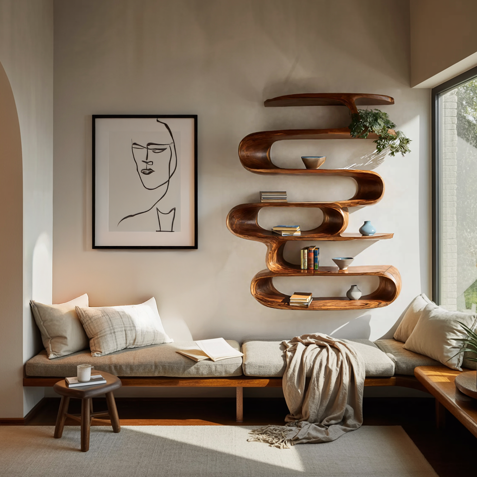 Elegant Wall-Mounted Bookshelf For Modern Home Decor Kitchnce