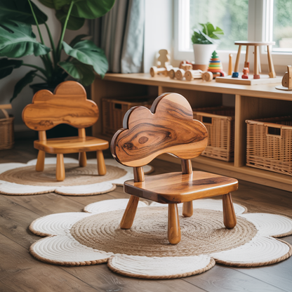 Whimsical Cloud Shaped Kids Chair For Montessori Nursery Or Playroom Kitchnce