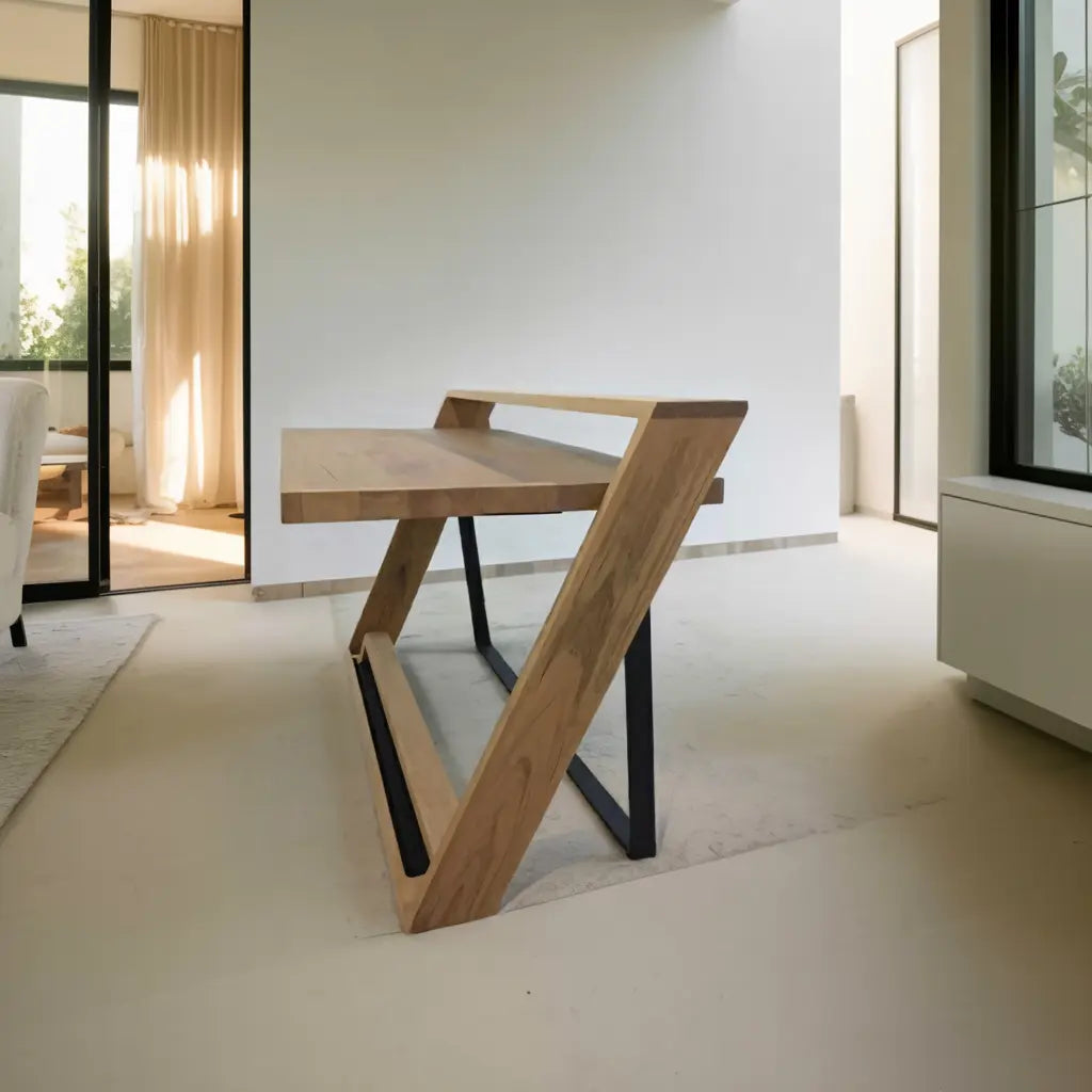 Unique Angular Desk With Z Frame For Home Or Office Kitchnce