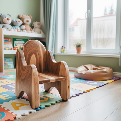 Montessori Wooden Toddler Chair For Playroom Or Minimalist Nursery Kitchnce