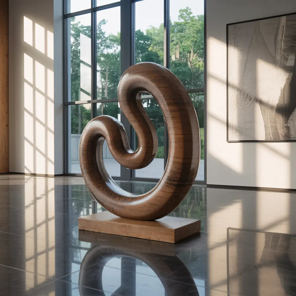 Farmhouse Large Twisted Spiral Floor Art For Contemporary Interiors Kitchnce