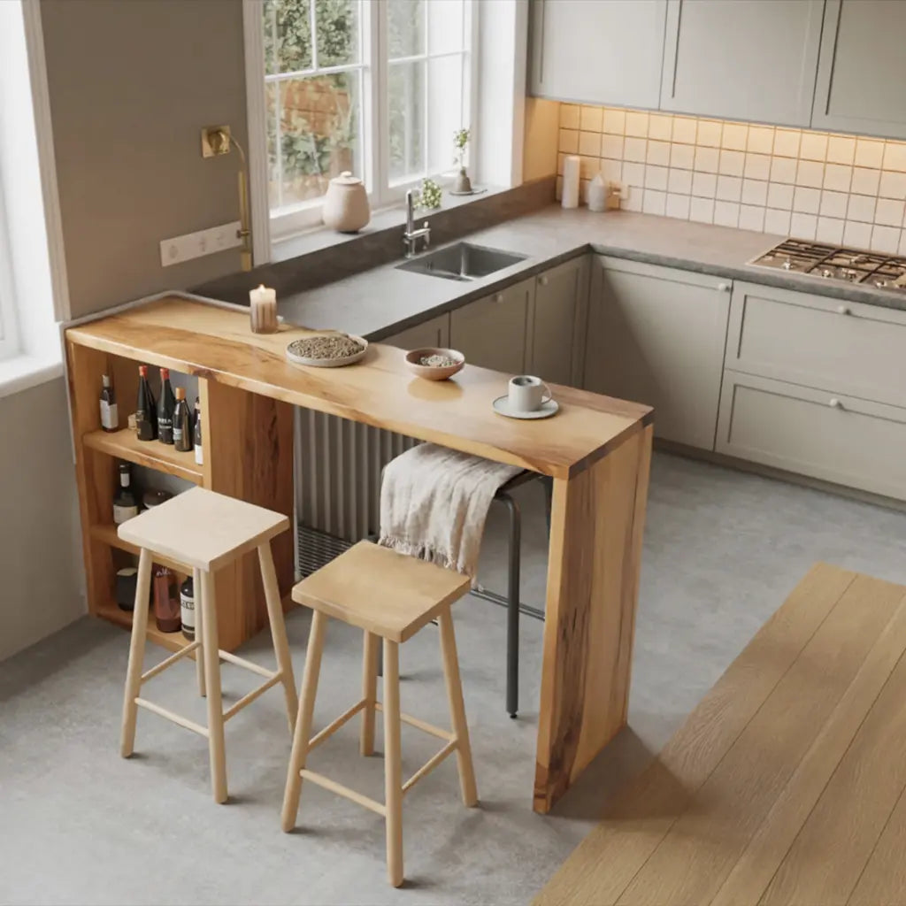 Compact Bar Table With Storage For Small Dining Area Kitchnce