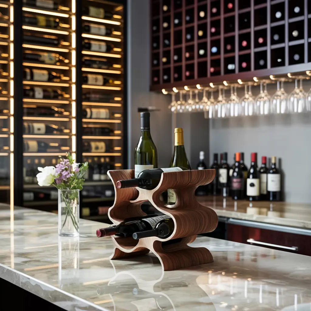 Farmhouse Wine Stand For Furniture Accent Feature Kitchnce