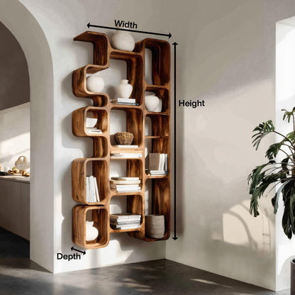 Modern Bookshelf With Integrated Compartments For Living Room Kitchnce