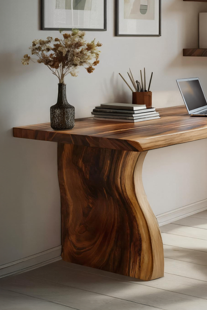 Handcrafted Solid Wood Desk For Reading And Work Area Kitchnce