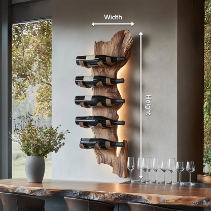 Farmhouse Solid Wood Wine Rack For Rustic Entryway Design Kitchnce