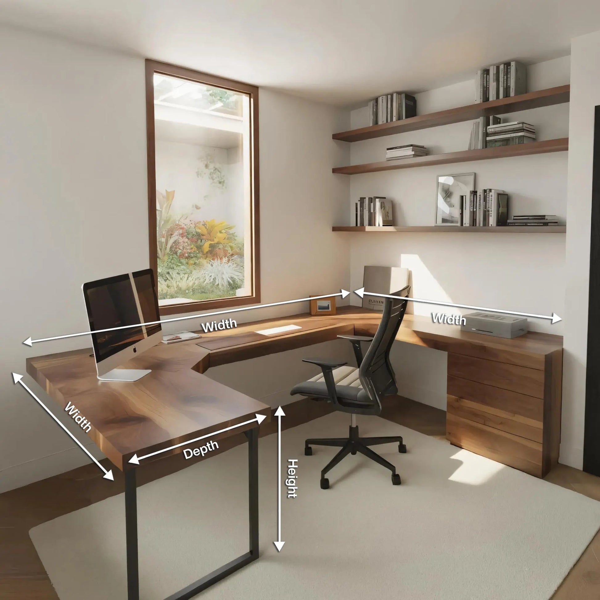Modern U Shaped Desk For Home Office Use Kitchnce