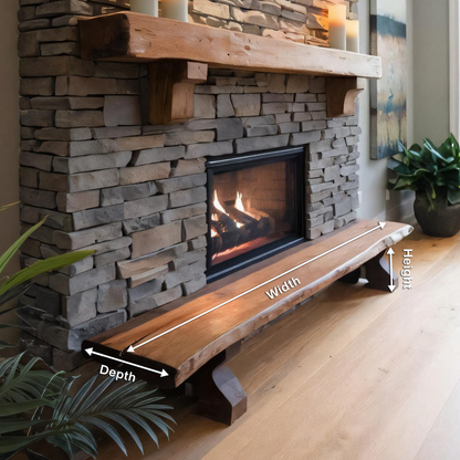 Rustic Live Edge Wood Bench For Entryway Seating Kitchnce